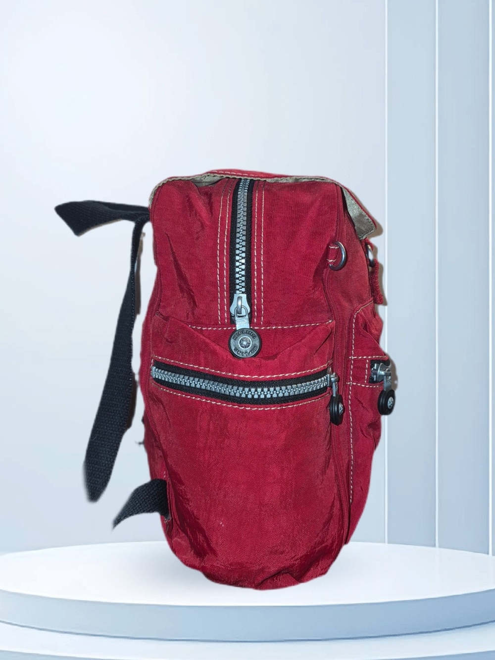 Kipling Red Nylon Backpack - Picture 3 of 7